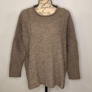 Gretty Zueger alpaca wool blend soft roll neck sweater S